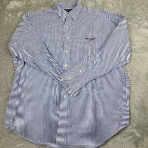 Polo Sport‎ Ralph Lauren Button Down Shirt Blue Men Size X-Large